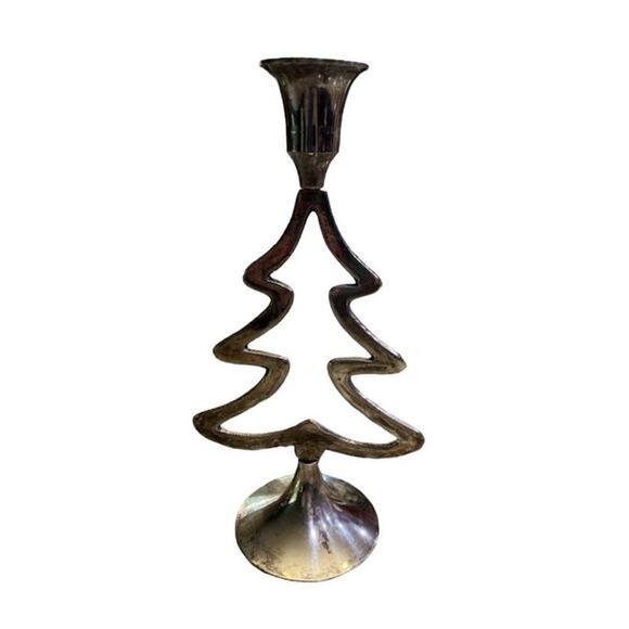 International Silver Company Silver Plated Christmas Tree Candle stick holder - Picture 1 of 3
